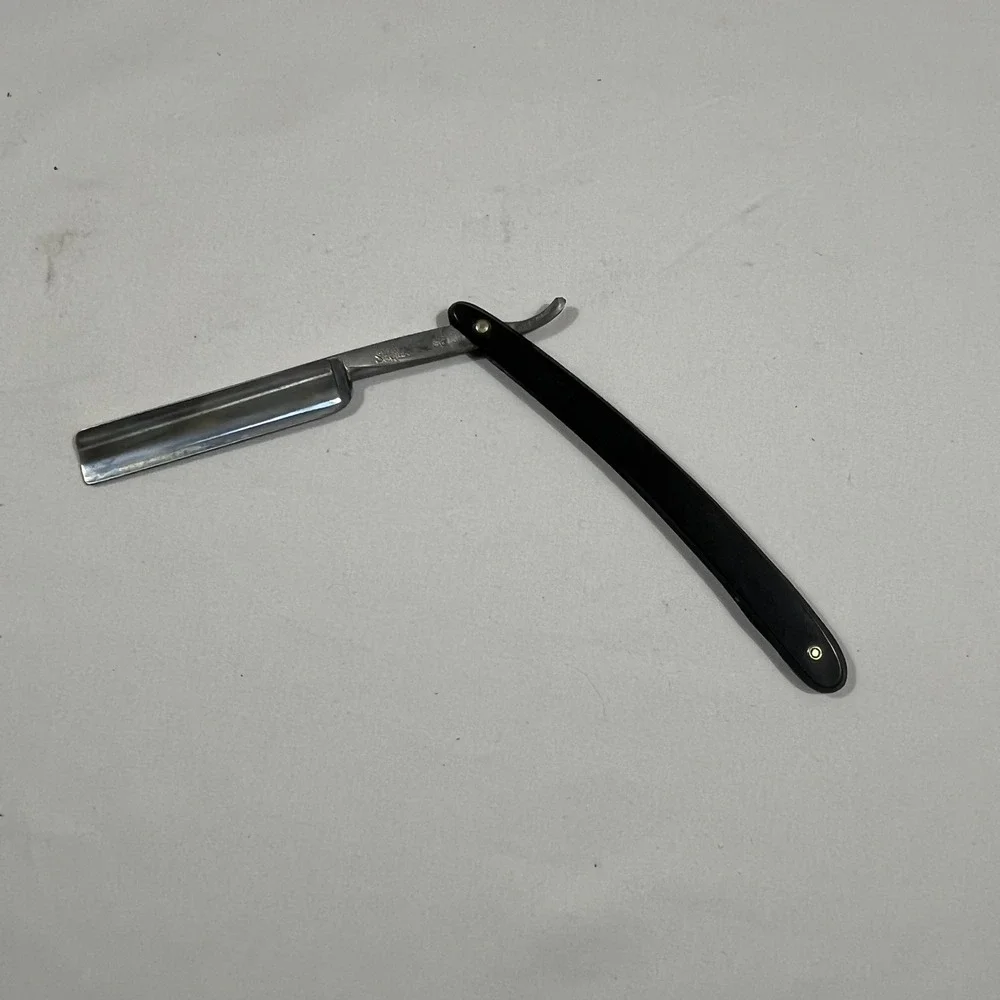 Shumate 296 Straight Razor Mens Black Vintage St Louis USA With Box